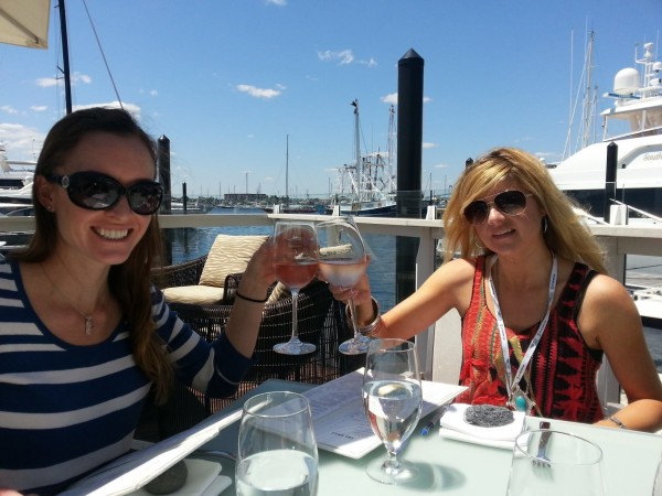 Adrienne Gang of "Below Deck" and Julie Perry at the Newport Charter Yacht Show, Newport, Rhode Island, June 2013