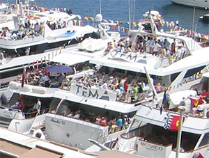 Monaco Grand Prix Party on Superyacht