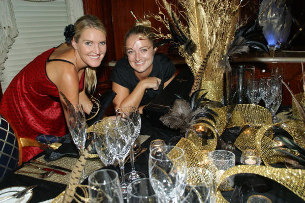 Gold and Black Theme Dinner Megayacht