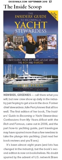 Dockwalk Coverage September 2013 Yacht Stewardess Book