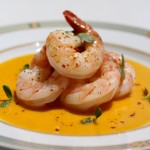 Recipe from Yacht Chef and Author Victoria Allman: Poached Shrimp with Coconut Squash Sauce