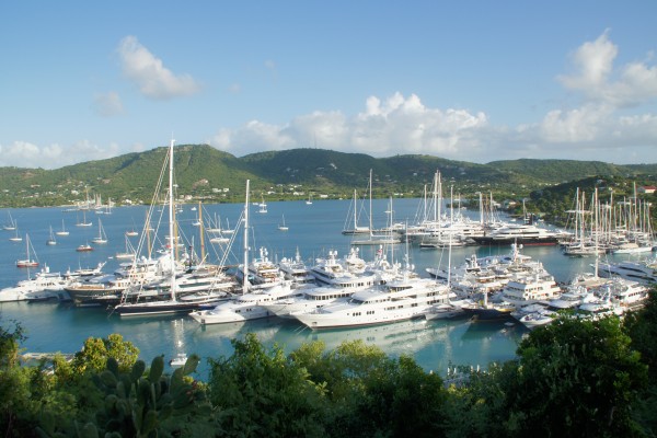 Superyachts in the Caribbean. Photo Credit: Suki Finnerty of YachtingToday.TV.