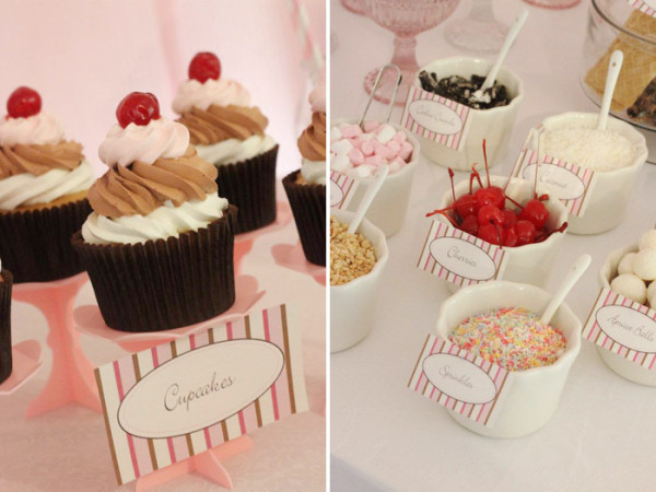 Ice cream sundae bar by Amy Atlas for yacht stews